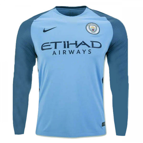 Manchester City Home Soccer Jersey 16/17 LS